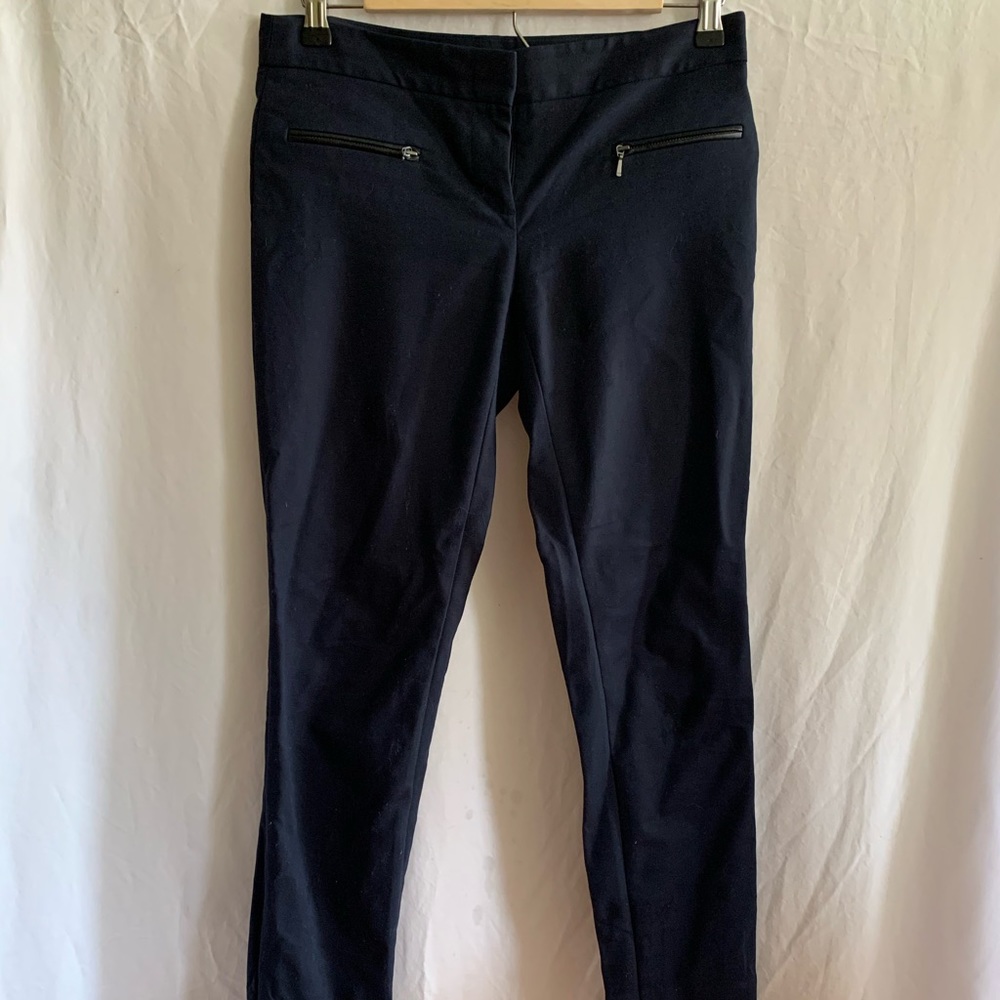 Navy slim trousers